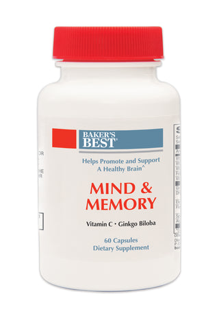 Baker's Best Mind and Memory Formula Supplement Bottle