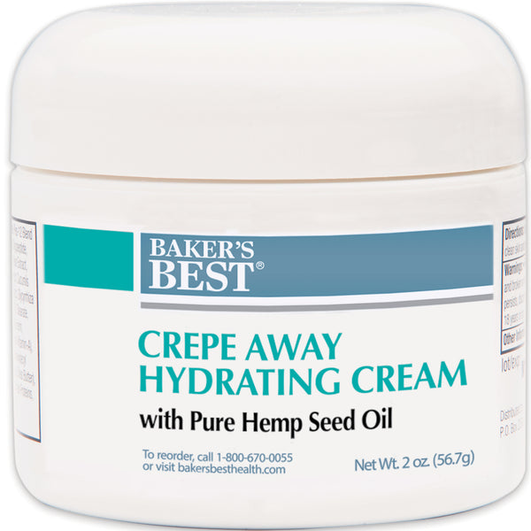 Baker's Best Crepe Away Hydrating Cream with 100% Pure Hemp Seed Oil