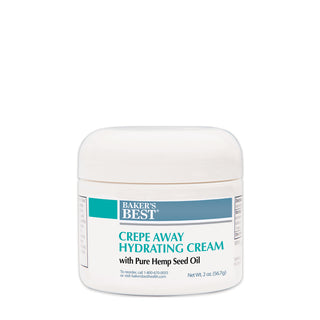 Baker's Best Crepe Away Hydrating Cream with 100% Pure Hemp Seed Oil